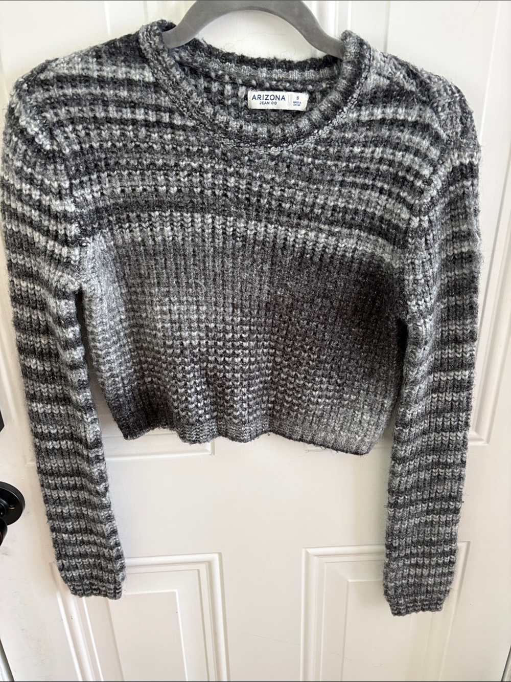 (5/$20) Arizona Jean Company Gray Ombre Crewneck Sweater